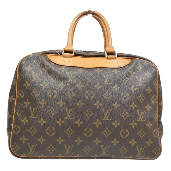 LOUIS VUITTON LV Logo Deauville Hand Bag Monogram Leather Brown M47270 89TA045 - Picture 3 of 16